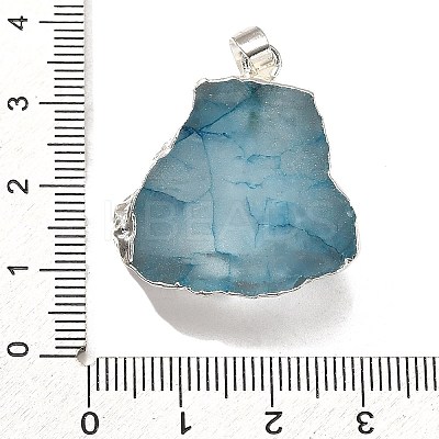 Raw Rough Natural Dyed Quartz Crystal Pendants G-G895-05S-05-1