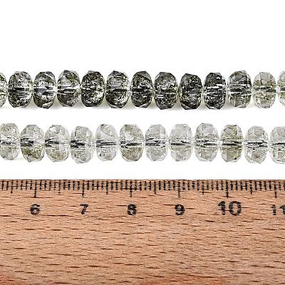 Crackle Transparent Glass Beads Strands GLAA-N068-03A-02-1