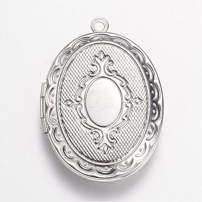 Brass Locket Pendants KK-N0116-054P-1