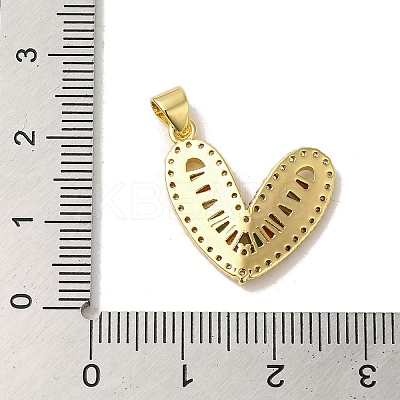 Brass Micro Pave Cubic Zirconia Pendants KK-C058-02G-02-1