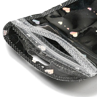 Rectangle Glitter Holographic Plastic Yin-yang Zip Top Gift Bags OPP-E004-01A-B01-1