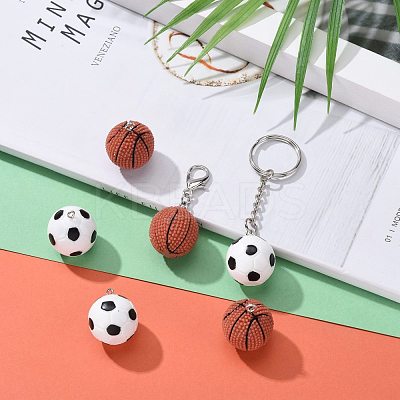 16Pcs 2 Colors Opaque Resin Pendants RESI-LS0001-03P-1
