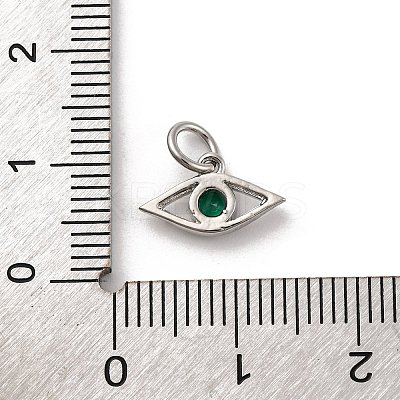 Brass Micro Pave Cubic Zirconia Charms KK-U033-21P-02-1