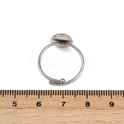 304 Stainless Steel Cuff Ring Components STAS-D372-03P-02-1