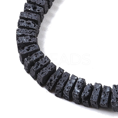 Frosted Natural Lava Rock Beads Strands G-E618-04-1