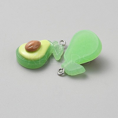 Resin Pendants FIND-WH0817-082A-1
