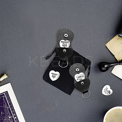 Heart Double-Sided Engraved Stainless Steel Commemorative Decision Maker Coin Set AJEW-GL0002-01H-1