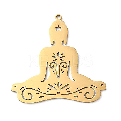 201 Stainless Steel Pendants STAS-D041-10G-1