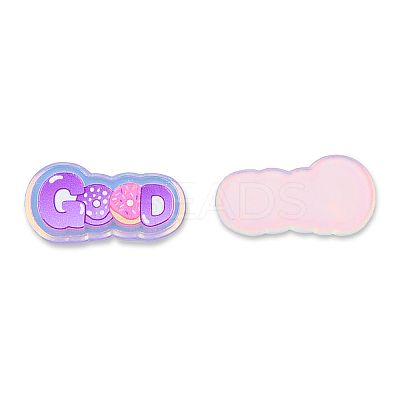 Plate Transparent Acrylic Cabochons OACR-N135-20-1