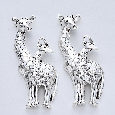 Tibetan Style Alloy Big Pendants X-TIBE-R316-019AS-RS-1