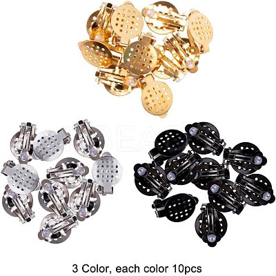 304 Stainless Steel Clip-on Earring Findings STAS-UN0002-07-1