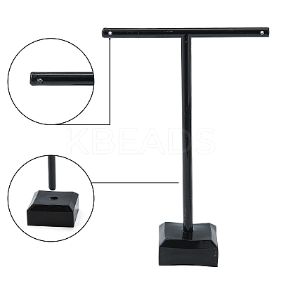 T Bar Organic Glass Earring Display Stand EDIS-G001-02-1