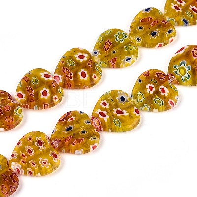 Handmade Millefiori Glass Beads Strands LAMP-T021-29F-1