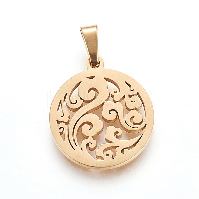 304 Stainless Steel Pendants STAS-P234-15G-1