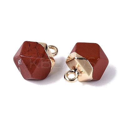 Natural Red Jasper Pendants G-N359-18G-10-1