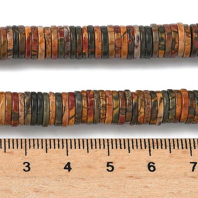 Natural Polychrome Jasper/Picasso Stone/Picasso Jasper Beads Strands G-G329-B03-8x1mm-1
