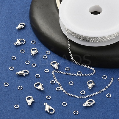 DIY 3m Brass Cable Chain Jewelry Making Kit DIY-YW0005-74S-1