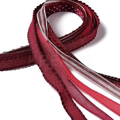 18 Yards 6 Styles Polyester Ribbon SRIB-C001-D07-1