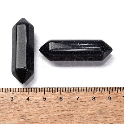 Synthetic Blue Goldstone Double Terminated Points G-C153-01A-1