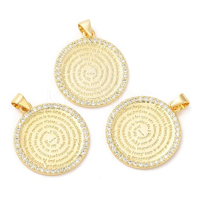 Brass with Cubic Zirconia Pendants LS-KK-K332-16A-G-1