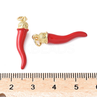 Brass Enamel Pendants KK-A252-13B-G-1