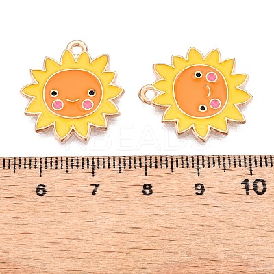 Thanksgiving Day Theme Alloy Enamel Pendants X-ENAM-T020-35C-1