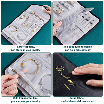 Nylon Envolope Travel Folding Jewelry Bag AJEW-WH0258-341-1