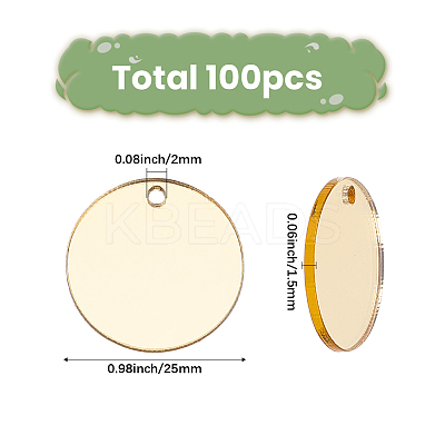 100Pcs Transparent Acrylic Pendants OACR-SC0002-99B-1