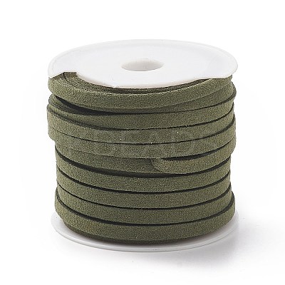 (Defective Closeout Sale: Bad Spool) Eco-Friendly Flat Faux Suede Cords LW-XCP0001-10-1