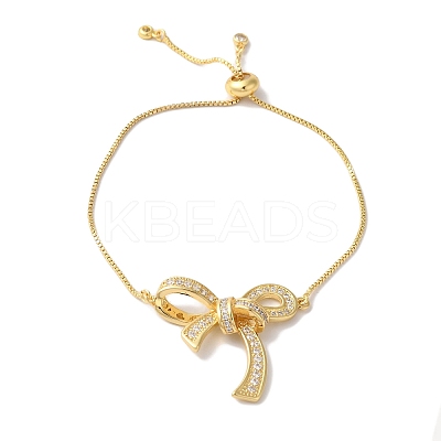 Brass Micro Pave Cubic Zirconia Silder Bracelets for Women LS-BJEW-C070-01C-G-1