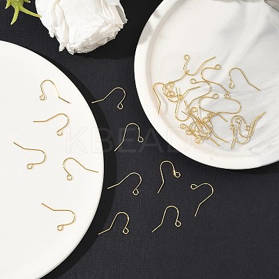 SHEGRACE Brass French Hooks with Loop XGR0002G-02G-1