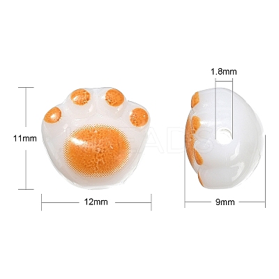 100Pcs Opaque Acrylic Beads OACR-CJ0001-31-1