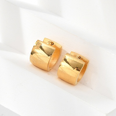 304 Stainless Steel Polishing effect Hoop Earrings EJEW-M001-29B-G-1