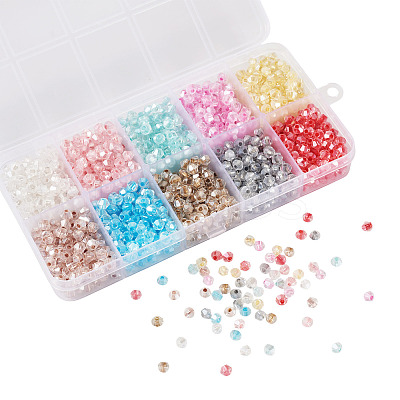 1420Pcs 10 Colors Glass Seed Beads SEED-TA0001-53-1