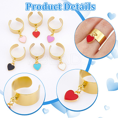 304 Stainless Steel Open Cuff Rings RJEW-UN00018-1