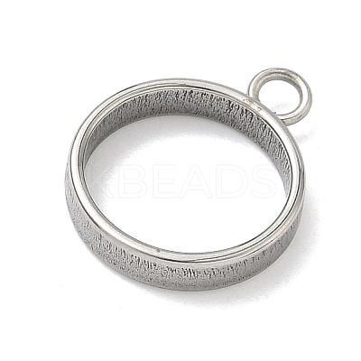 304 Stainless Steel Open Back Bezel Pendants STAS-B126-06A-P-1