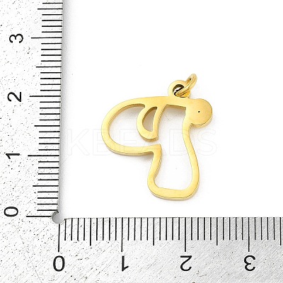304 Stainless Steel Pendants STAS-R137-01G-P-1