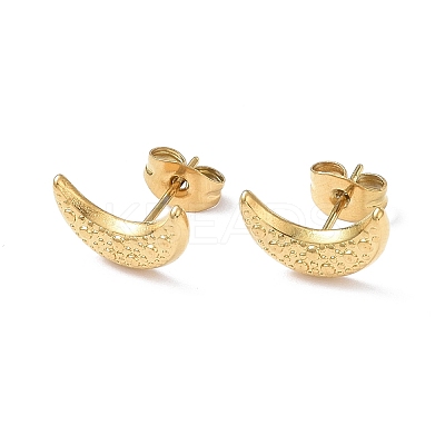Ion Plating(IP) 304 Stainless Steel Stud Earring for Women EJEW-I285-17G-1
