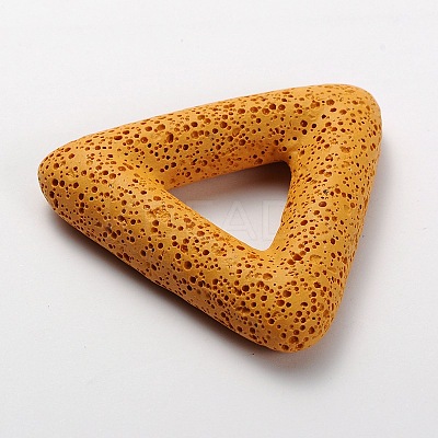 Synthetic Lava Rock Big Triangle Pendants G-O025-04D-1