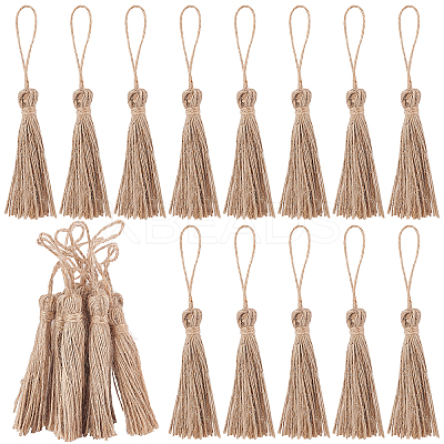 20Pcs Natural Jute Style Tassel AJEW-GF0005-13-1