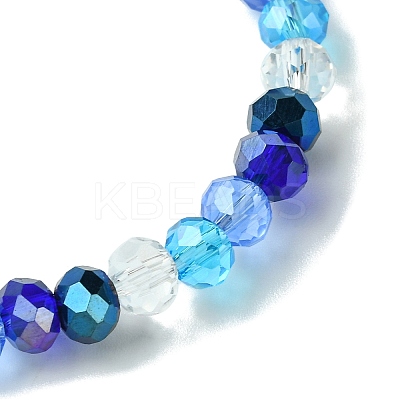 Electroplated Glass Beaded Stretch Bracelets BJEW-JB10900-01-1