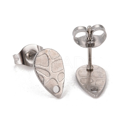 Non-Tarnish 304 Stainless Steel Stud Earring Findings STAS-O119-31P-1