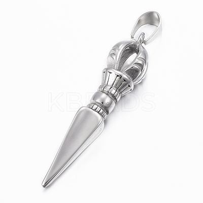 Tarnish Resistant 304 Stainless Steel Big Pendants STAS-H385-02P-1