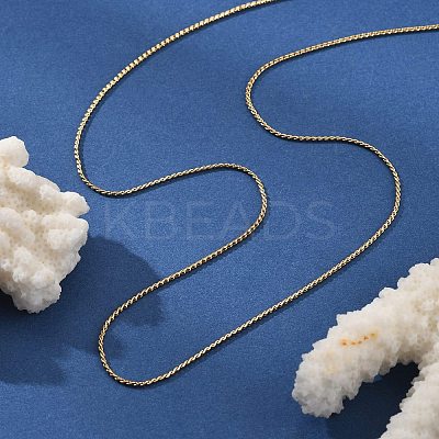 1MM 304 Stainless Steel Serpentine Chain Necklaces for Women Men NJEW-T016-11G-1