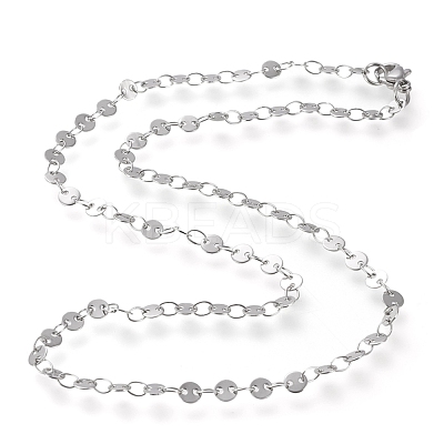 Non-Tarnish 304 Stainless Steel Link Chain Necklaces STAS-I156-27A-P-1