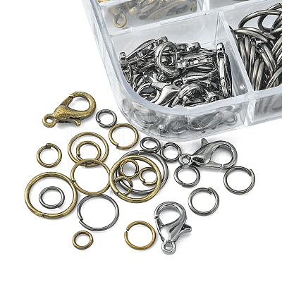 40Pcs 2 Color Zinc Alloy Lobster Claw Clasps DIY-YW0006-32-1