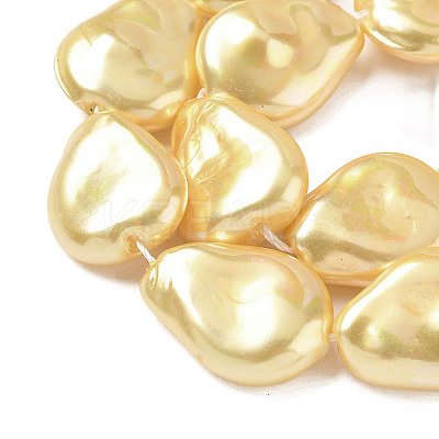 Electroplate Opaque Glass Imitation Pearl Strands EGLA-D302-02E-1