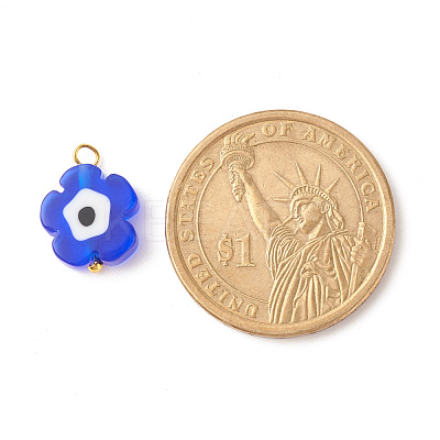 Handmade Millefiori Glass Pendant PALLOY-JF01342-1