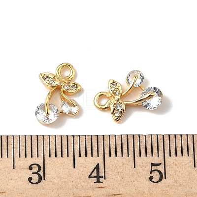 Brass Micro Pave Cubic Zirconia Pendants LS-KK-D373-03A-G-1