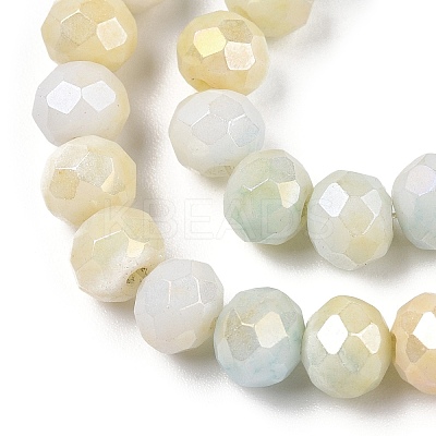 Anti-Tarnish Ombre Effect Dyed Glass Beads Strands LS-GLAA-C023-02-A02-1